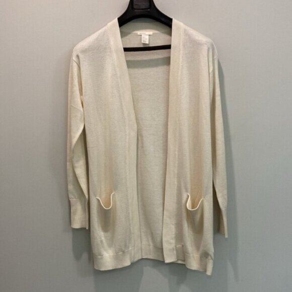 H&M Cream Long Open Cardigan Oversized - Picture 3 of 15